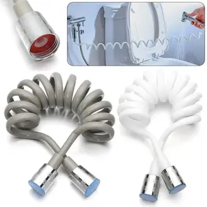 Flexible Anti-wrap Telephone Line Style Bath Sprayer Connect Pipe Spring Shower Hose Toilet Bidet Water Plumbing