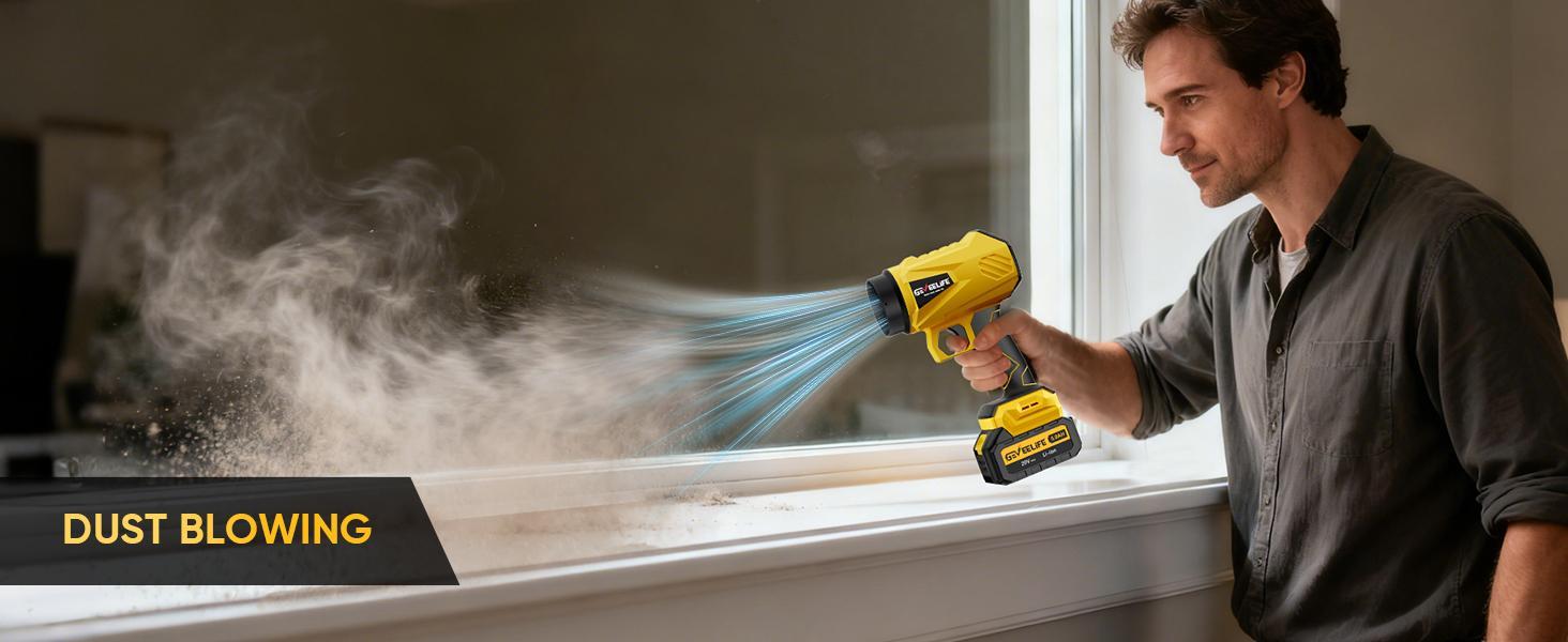 GEVEELIFE Turbo Jet Blower 200W Cordless Leaf Blower | 3 Nozzles + 2 Batteries | Super Powerful Airflow for Home & Garden/New year Gift GEVEELIFE Turbo Jet Blower 200W Cordless Leaf Blower | 3 Nozzles + 2 Batteries | Super Powerful Airflow for Home & Garden/New year Gift