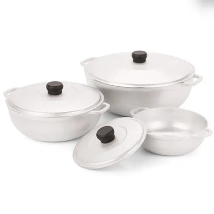 IMUSA 1.5/2.5/5.2qt Cast Aluminum Caldero 3pc Set - 18/22/28cm