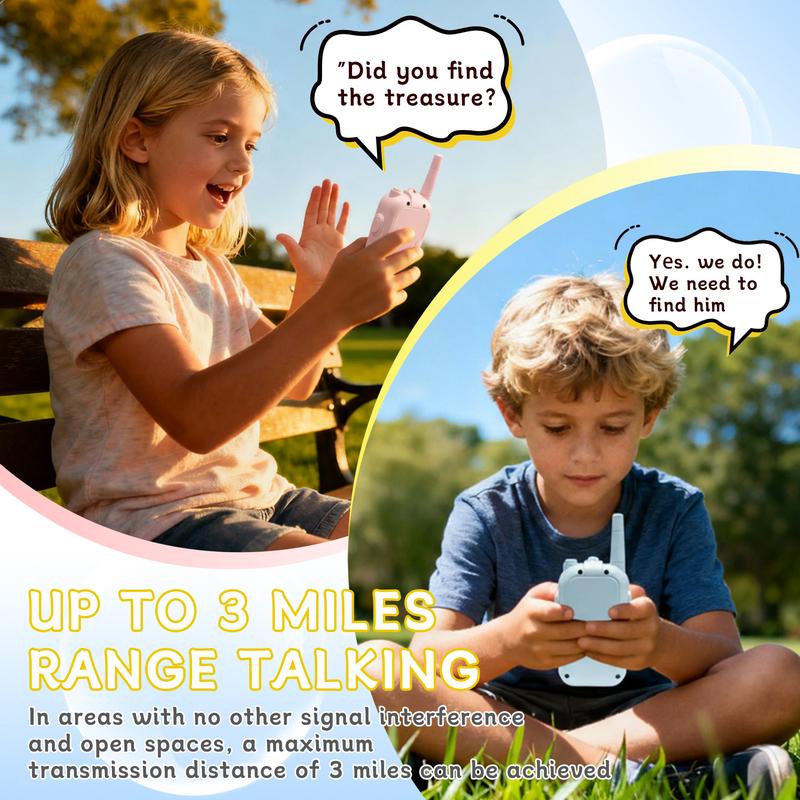 Kids Video Walkie Talkies Toys 2 Pack Long Range Communication with Camera Ideal for 3-12 Year Olds Colorful Audio for Outdoor Indoor Play Holiday Christmas Gifts Video call intercom Christmas Sock Filler