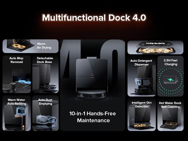 Roborock Saros 10R Robot Vacuum and Mop, Powerful Suction, Zero-Tangling, 3.14’’ Ultra Slim, FlexiArm Riser Technology for Carpet & Floor, Corner & Edge Cleaning, Self-Emptying, Hot Air Drying, Black #TikTokShopBlackFriday #TikTokShopCyberMonday