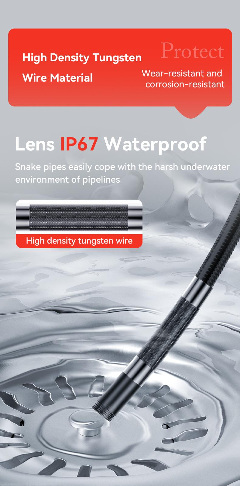 Two-Way Articulating Borescope with Light HD Inspection Endoscope Camera 8mm 1080P 8 LEDs 1m Cable Flexible Mechanic Fiber Optic Snake Scope Cam for Wall Automotive Engine Inspection Alternator Tester