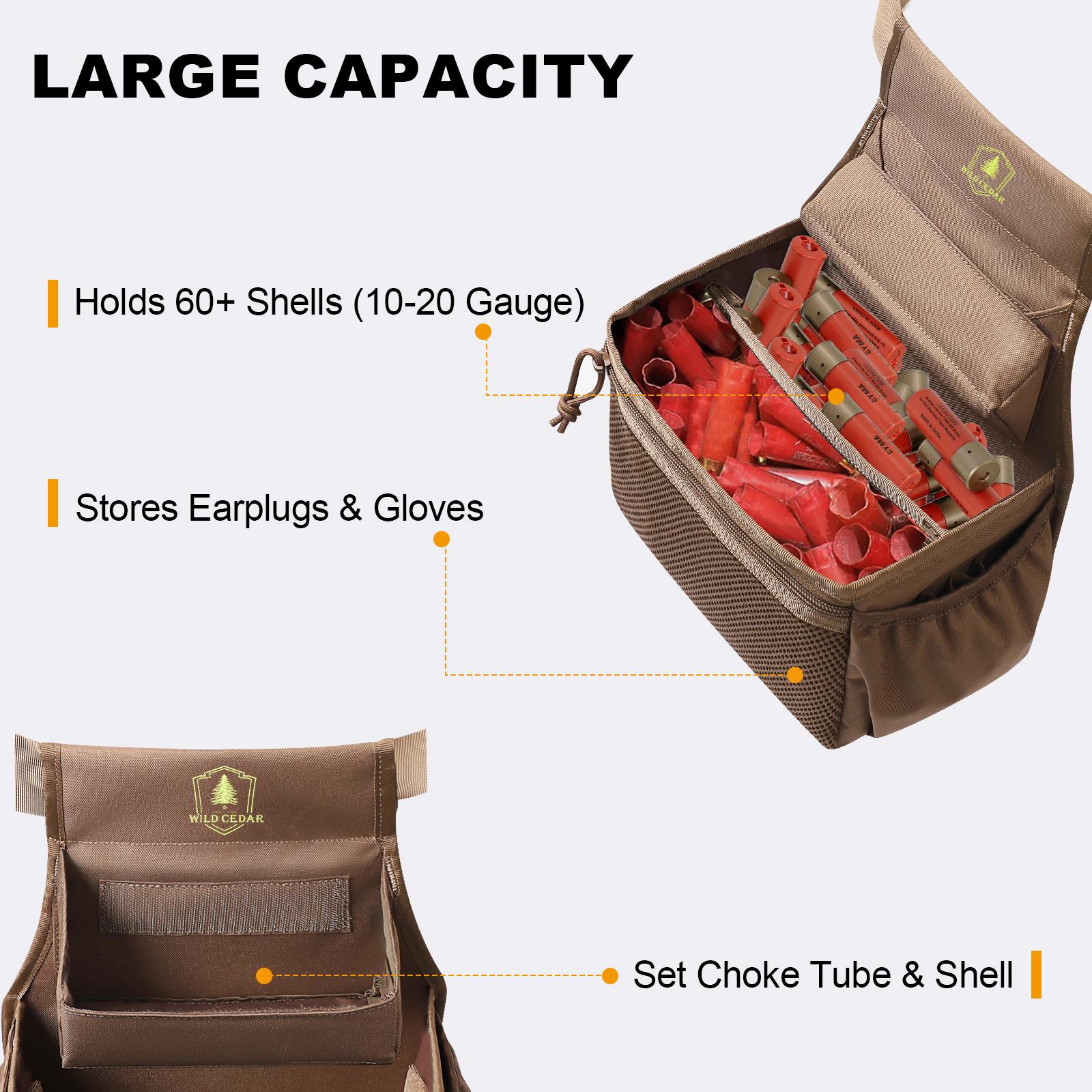 600D Nylon Upgraded Ammo Shell Pouch – Double Layer Waist Bag for 12/20 Gauge Shooting & Hunting