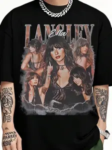 Ella Langley Country Fan T-Shirt, Retro Music Graphic Tee, Aesthetic Concert Outfit Top for Women