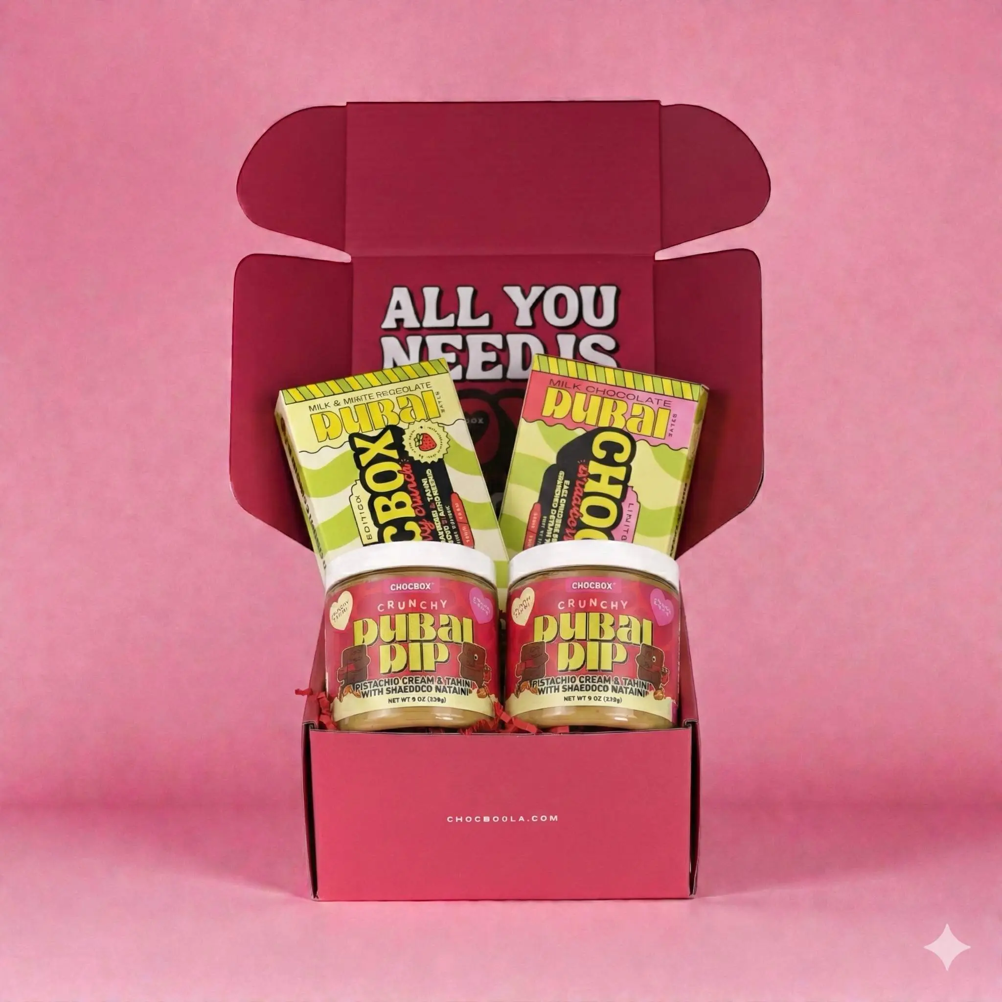 1 Milk Bar + 1 Milk & White Bar + 2 x Dubai Dip