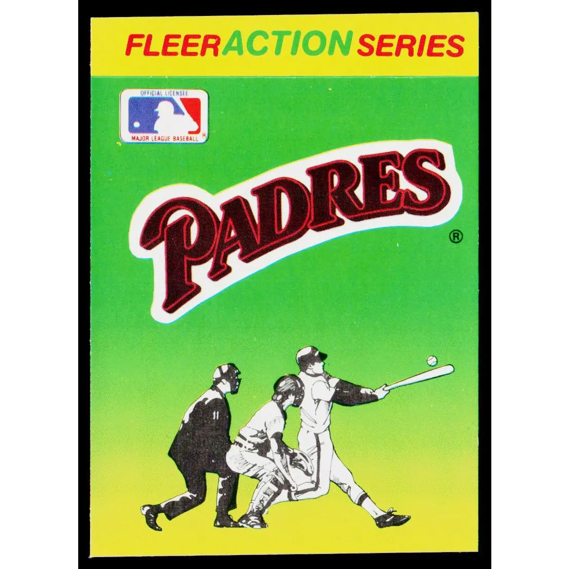 San Diego Padres 1990 Fleer Action Series Team Stickers #NNO San Diego Padres
