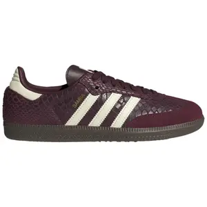 Adidas Samba OG Snakeskin Maroon Cream White IH3979 Women's Fashion Shoes New