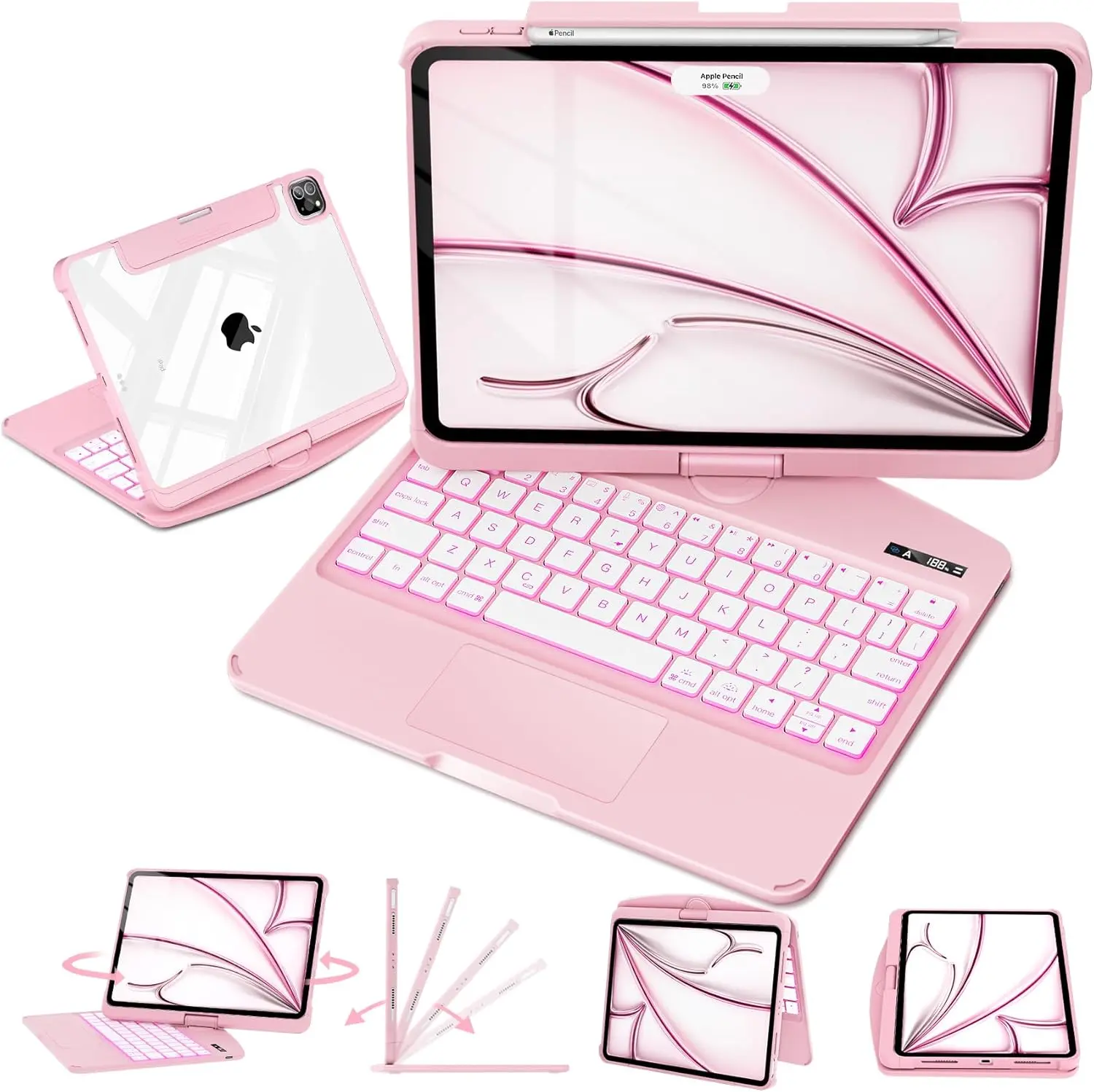 Fashionable Solid Color Series iPad KeyboardCase– Compatible with Fashionable Solid Color Series iPad KeyboardCase– Compatible with