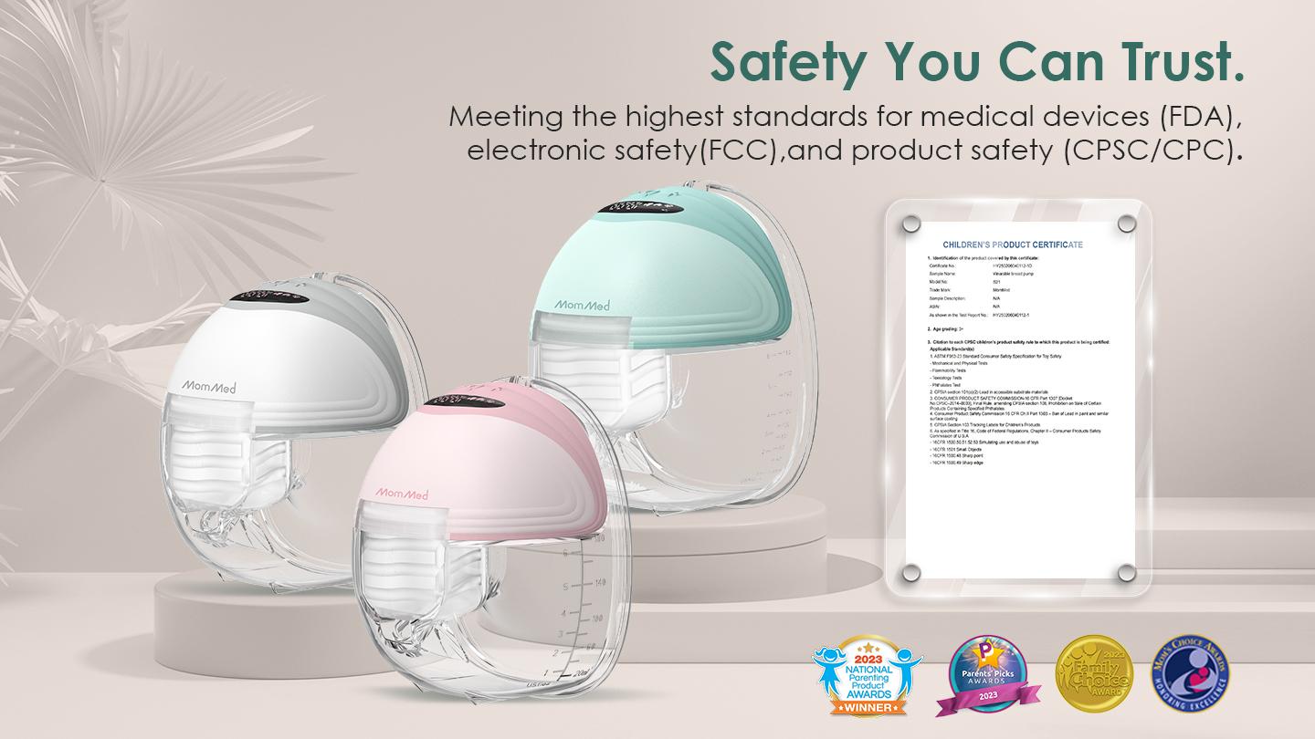 MomMed Wearable Breast Pump S21, Hands-Free Electric Breast Pump, Personalized Electric Portable Breast Pump, Large Capacity And Strong Suction for More Milk, Portable, Leak-Proof & Ultra-Quiet Breast Pump