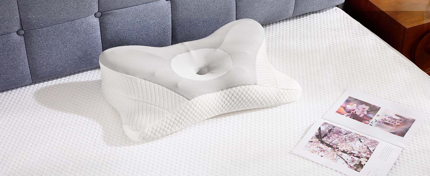 Memory Foam Ergonomic Bed Pillow for Side, Orthopedic Contour Neck Pillow, Back, and Stomach Sleepers - Cooling Pillow with Breathable Pillowcase Memory Foam Ergonomic Bed Pillow for Side, Orthopedic Contour Neck Pillow, Back, and Stomach Sleepers - Cooling Pillow with Breathable Pillowcase