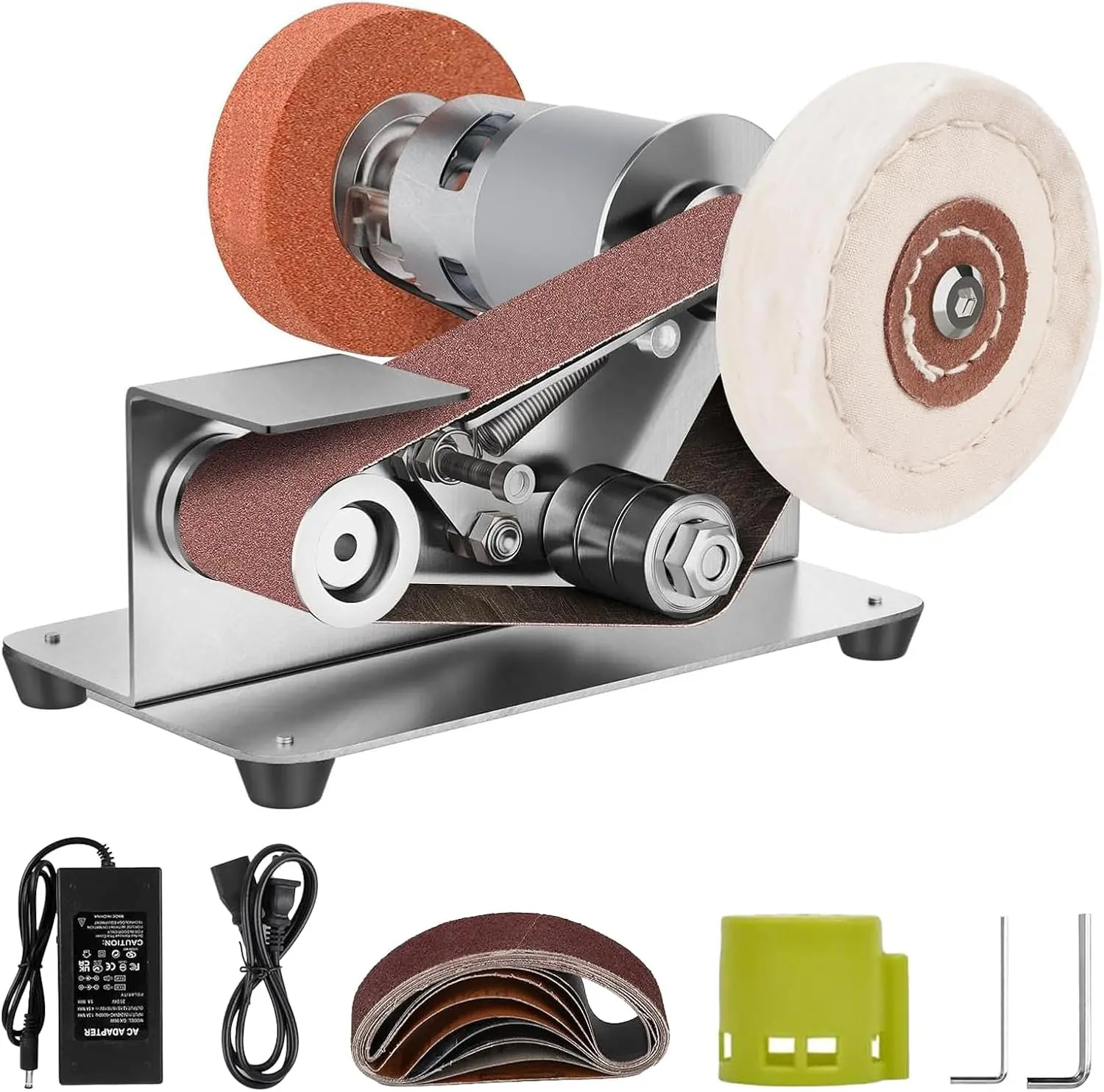 Mini Belt Sander, Electric Power Belt Sander, 7 Adjustable Speed Electric Knife Sharpener for Metal Wood DIY Handcraft, Tool & Knife Sharpening