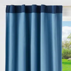 84" Tonal Blackout Window Panel Blue - Pillowfort
