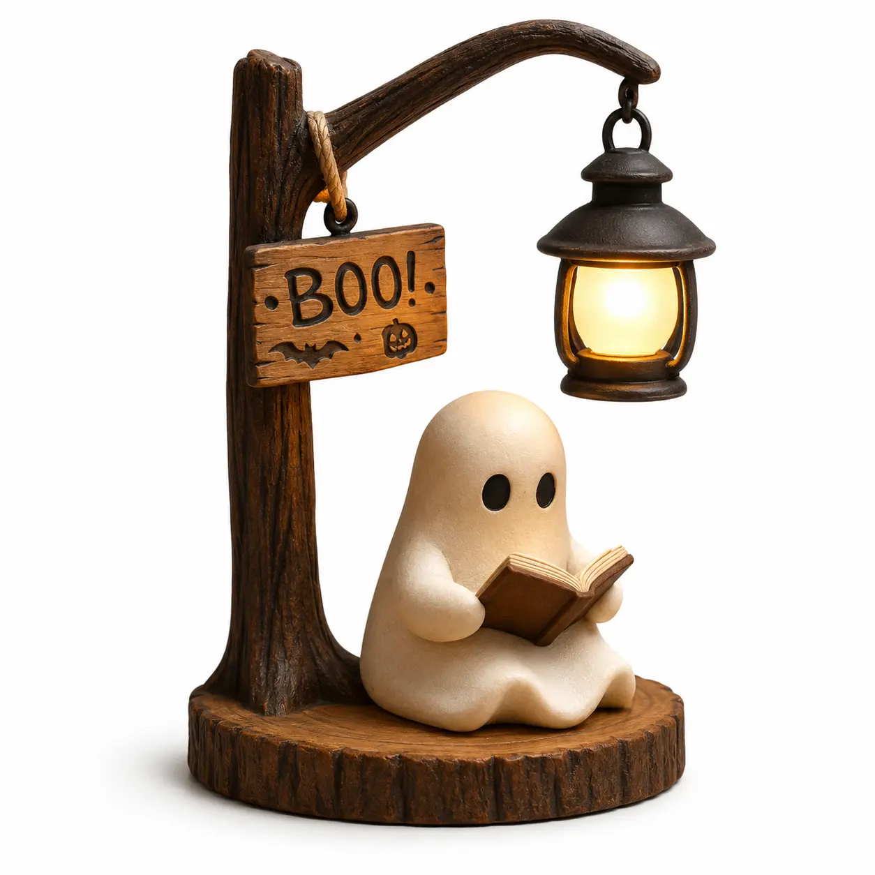 Resin Ghost Witch Figure Desktop Lamp, Halloween Themed Indoor Use Bedroom Decor Bedside Table Light, #GLOBAL PICKS Leisure Gift for Indoor Recreation