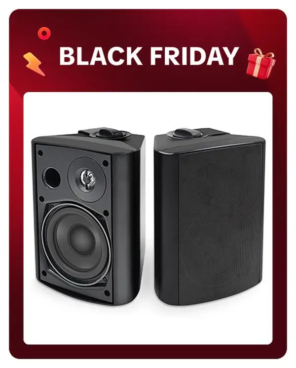 Herdio Bluetooth Bass Speakers System - Waterproof Active-Passive Outdoor Audios with Amplifier, ABS Plastic Wall Mount Stand, 3.5/4/5.25/6.5in Sizes, Black/White, Smartphone/Android Device Compatibility, Easy Connection for Music Setup, Devices, Bluetoot