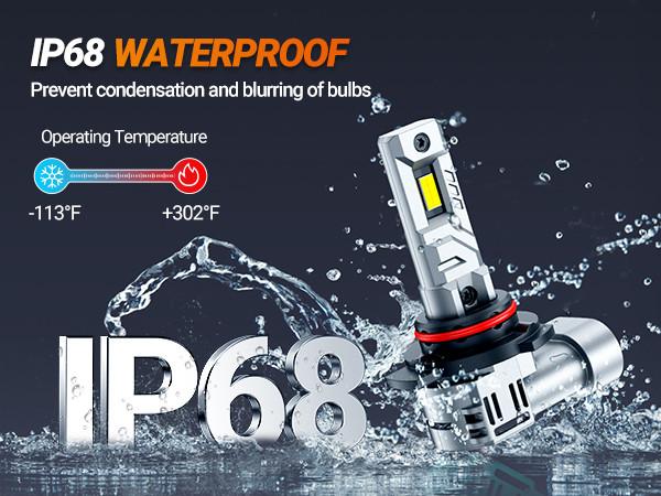 2018 Cadillac ATS 9012/HIR2 80W 6500K White IP68 LED Headlight Bulbs 2PCS SEALIGHT X1S