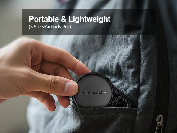 Medcursor Wireless Dual-Channel Muscle Stimulator, App-Controlled TENS Unit with Session Memory, 3 Modes, 25 Intensities, Pain Relief for Back/Arms/Shoulders/Legs, Portable with Storage Pouch