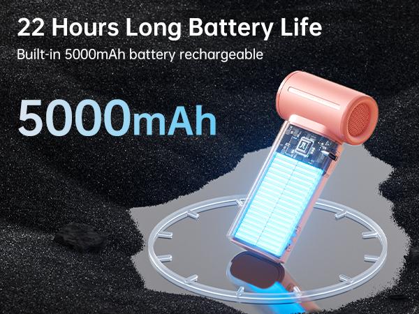 JISULIFE Mini Portable Fan 5000mAh USB 5 Wind Speeds 3.5-18 Hours Compact Travel Friendly with Lanyard for Outdoor Use JISULIFE Mini Portable Fan 5000mAh USB 5 Wind Speeds 3.5-18 Hours Compact Travel Friendly with Lanyard for Outdoor Use