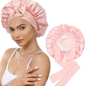 Crown N Comfort Luxury Double-Layered Reversible Satin Sleep Bonnet, Soft Secure Night Cap for Hair Protection, Frizz Control & Moisture Retention for Curly, Natural & All Hair Types