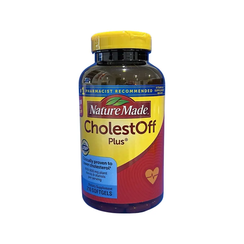 Nature Made CholestOFF Plus, 210 Softgels Supplement Healthcare Vitamin Edible Fitness Dietary