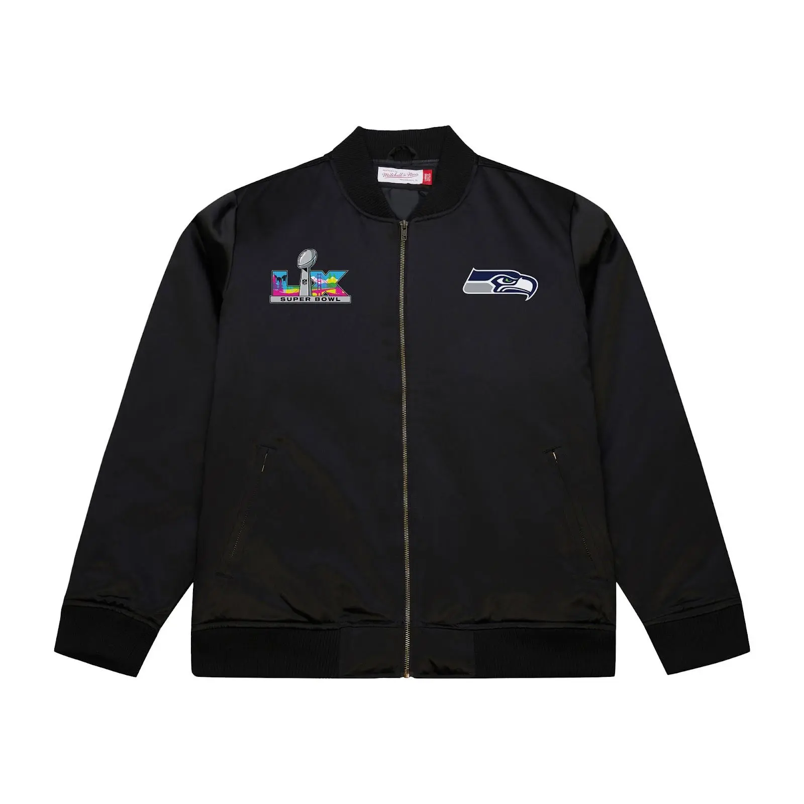 Seattle Seahawks Black Super Bowl LX Champions Bomber Full-Zip Jacket Seattle Seahawks Black Super Bowl LX Champions Bomber Full-Zip Jacket