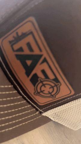 F Around And Find Out FAFO Flag Leather Patch Hat Brown
