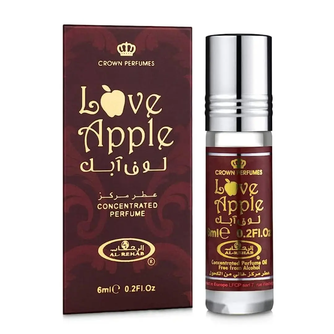 Al Rehab Love Concentrated Perfume Oil with Vanilla & Cinnamon, Fruity Floral Musky Roll-On Unisex Fragrance, 6ml, Musky Musk, Cinnamon Vanilla Caramel Unisex Fragrance, Cruelty Free, Musk Base Adds Soft, Warm Depth, Unisex Wear