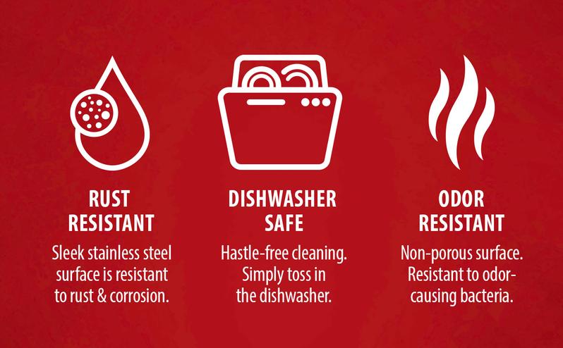 Jeffers Flat-Sided Stainless Steel Pails with Hook & Handle