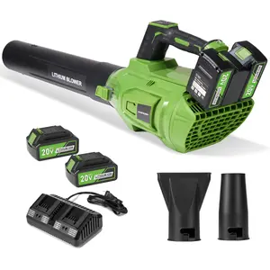 40V Leaf Blower with 2 X 4.0Ah Batteries & Charger, 620CFM/ 150MPH Brushless Electric Cordless Leaf Blower for Garden/Dust/Snow/Yard Clean, Lightweight