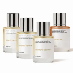 TF lover, Dossier, Unisex Perfume Bundle, 4x50ml, Eau de Parfum, Spicy Orchid, Powdery Coconut, Ambery Cherry, Ambery Peach
