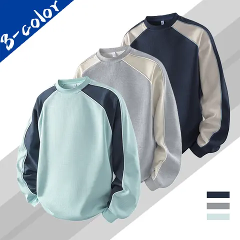 Two-Piece Raglan Sweatshirts Color-Block Design + Soft, Skin-Friendly Texture Versatile Casual Style for All Body Types good graphic tees