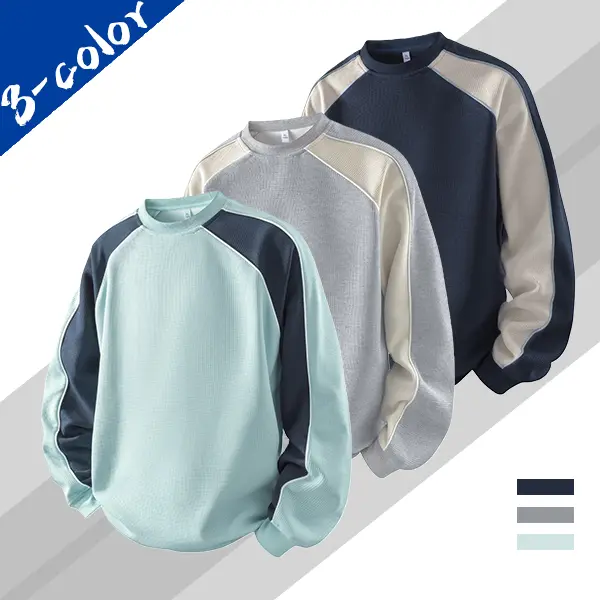 Two-Piece Raglan Sweatshirts Color-Block Design + Soft, Skin-Friendly Texture Versatile Casual Style for All Body Types good graphic tees
