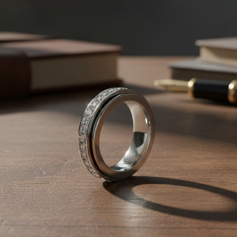 Anxiety Rings for Women and men Titanium Steel Sparkling Spinner Fidget Band Rings for Ladies Relieving Anxiety Wedding Promise Lucky Rings for Daily Wear Comfort Fit Size 5 to 12 Valentine’s Day gift Anxiety Rings for Women and men Titanium Steel Sparkling Spinner Fidget Band Rings for Ladies Relieving Anxiety Wedding Promise Lucky Rings for Daily Wear Comfort Fit Size 5 to 12 Valentine’s Day gift