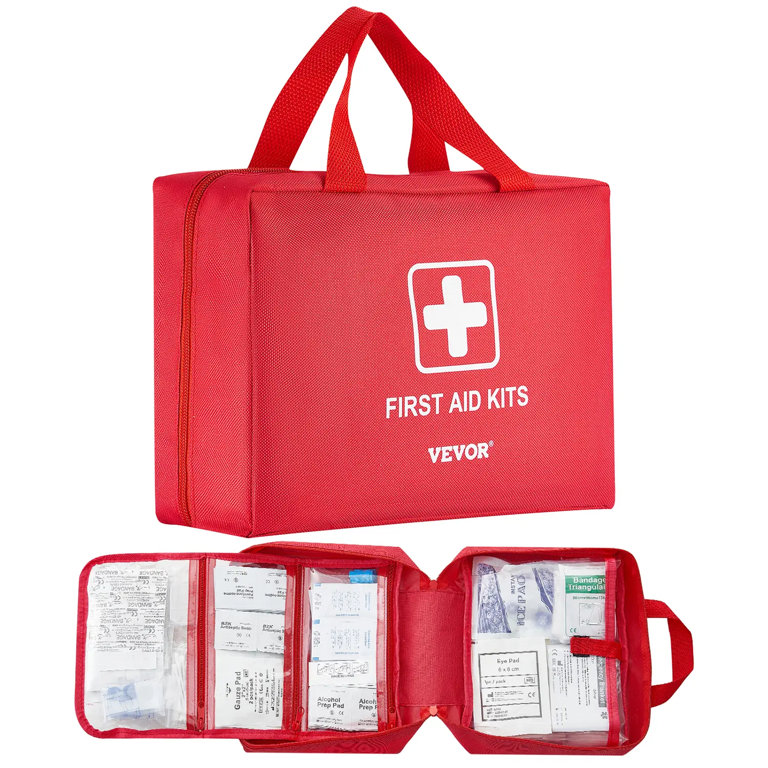 【Summerfinds】VEVOR First Aid Kit,420 Pieces600D Nylon Large Survival First Aid BagEmergency Medical Suppliesfor HomeCarOfficeTravelCampingTruckHikingSportsVehicle and Outdoor Emergencies, Go-Bag Emergency Kits, Ready-To-Go Emergency Kits