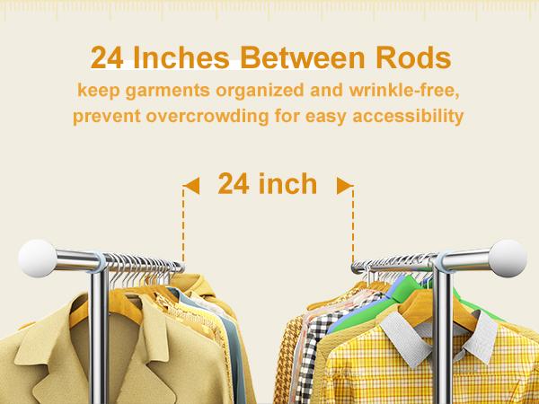 Double-Layer Large-Capacity Rolling Clothes Rack! Holds 50+ Garments, With Shoe Storage Shelf, Effortless Mobility on Swivel Wheels, Home Balcony Drying Rack