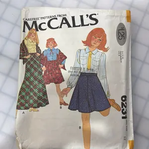 McCalls 6231 sewing pattern Girl size 12