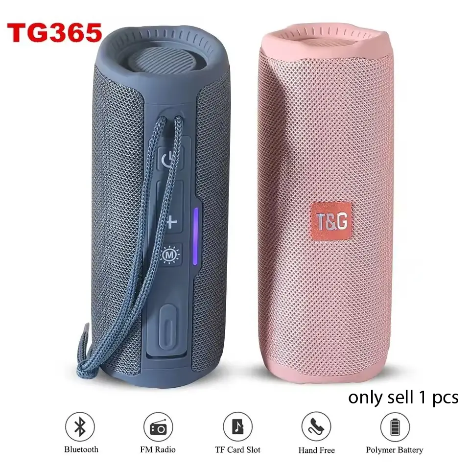 Wireless Portable Subwoofer Radio FM Bluetooth Speaker 10W Powerful Waterproof High Power Sound Box Music PC Woofer Caixa De Som Outdoor Bass TWS Stereo, card slot, USB, AUX wired, Gift with Colorful Lights LED REG Lamp Portable Speakers