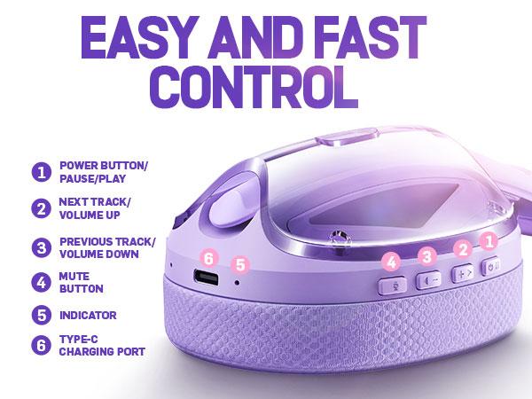 Picun G1 Wireless Gaming Headset, 2.4GHz Wireless/Bluetooth 5.4, Detachable Noise-Canceling Microphone, Lightweight Gaming Headset for PS4, PS5, PC, and Mobile Phones