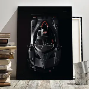 1 Count Wooden Framed Canvas, Concept Supercar Top View Poster, Modern Art, Fashion Poster, Living Room Bedroom Decoration, Hallway Office Mural, Kitchen, Home Poster, Ideal Gift, High Definition, Waterproof, Artwork