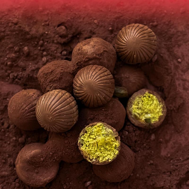 BeeMax Valentine’s Limited Edition Dubai Style Chocolate Truffles - 4.24oz Heart-Shaped Gift Box (Pack of 1) - Premium Milk Chocolate w/ Pistachio Cream & Crunchy Kadayif - Gourmet Candy for Your Loved One