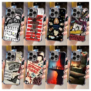 Brend new Stranger Things Demogorgon Alphabet Wall Phone Case For iPhone 17 Pro Max 16 15 14 13 12 11 PRO PLUS MAX | Corner Protector Bumper Case | Horror Anime Design  #YGSJDGQWY9