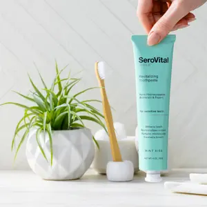 SeroVital Smile Revitalizing Toothpaste | Nano Hydroxyapatite | Fluoride-Free Enamel Repair + Gentle Whitening | Sensitive Teeth | Prebiotic Oral Microbiome Support | Mint Kiss | 4 oz
