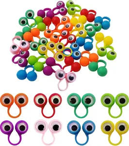 Mini Squishies Finger Puppets Googly Eye Finger Puppets  – Cute Sticky Mini Stress Relief Fidgets for Valentine’s Day, Easter & Birthday Party Gifts