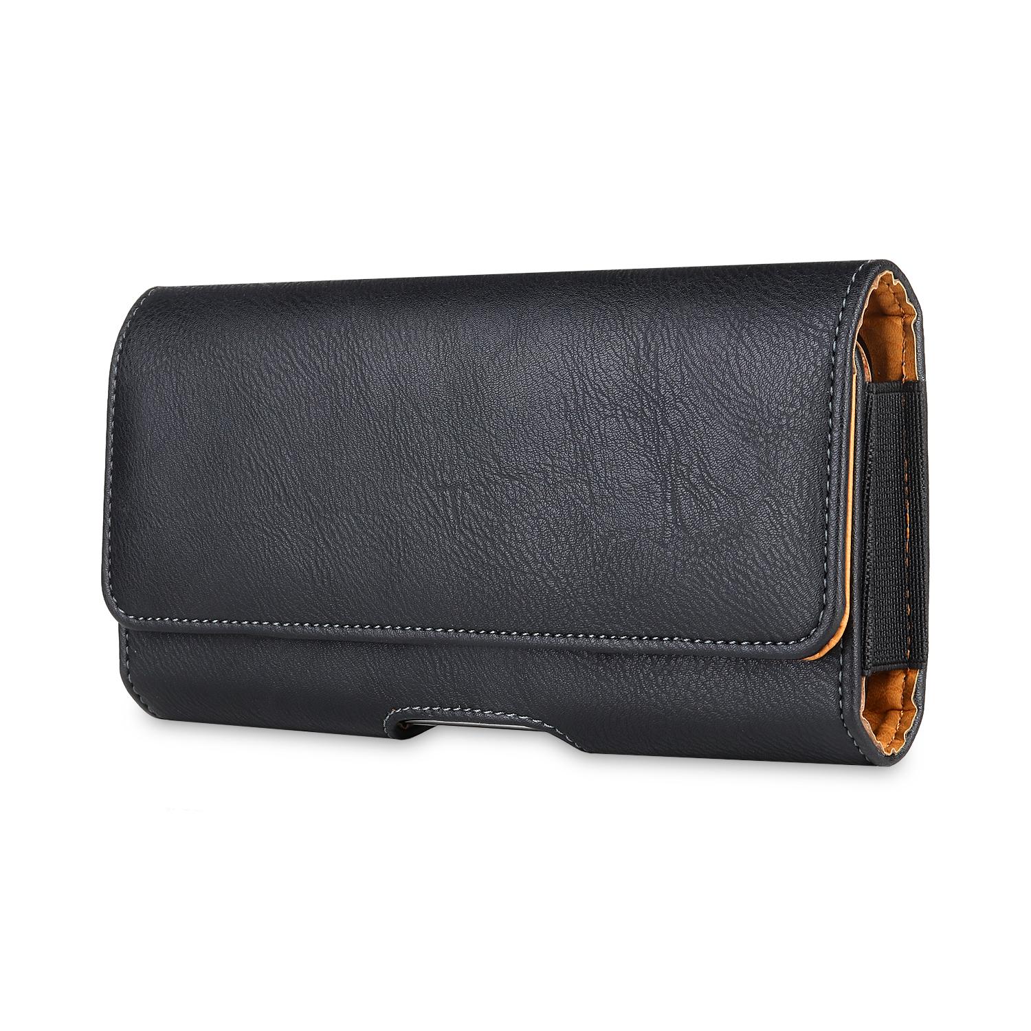 Cell Phone Holster PU Leather Magnet Pouch Belt Clip Man Waist Bag Carrying Perfect For Outdoor Daily Use