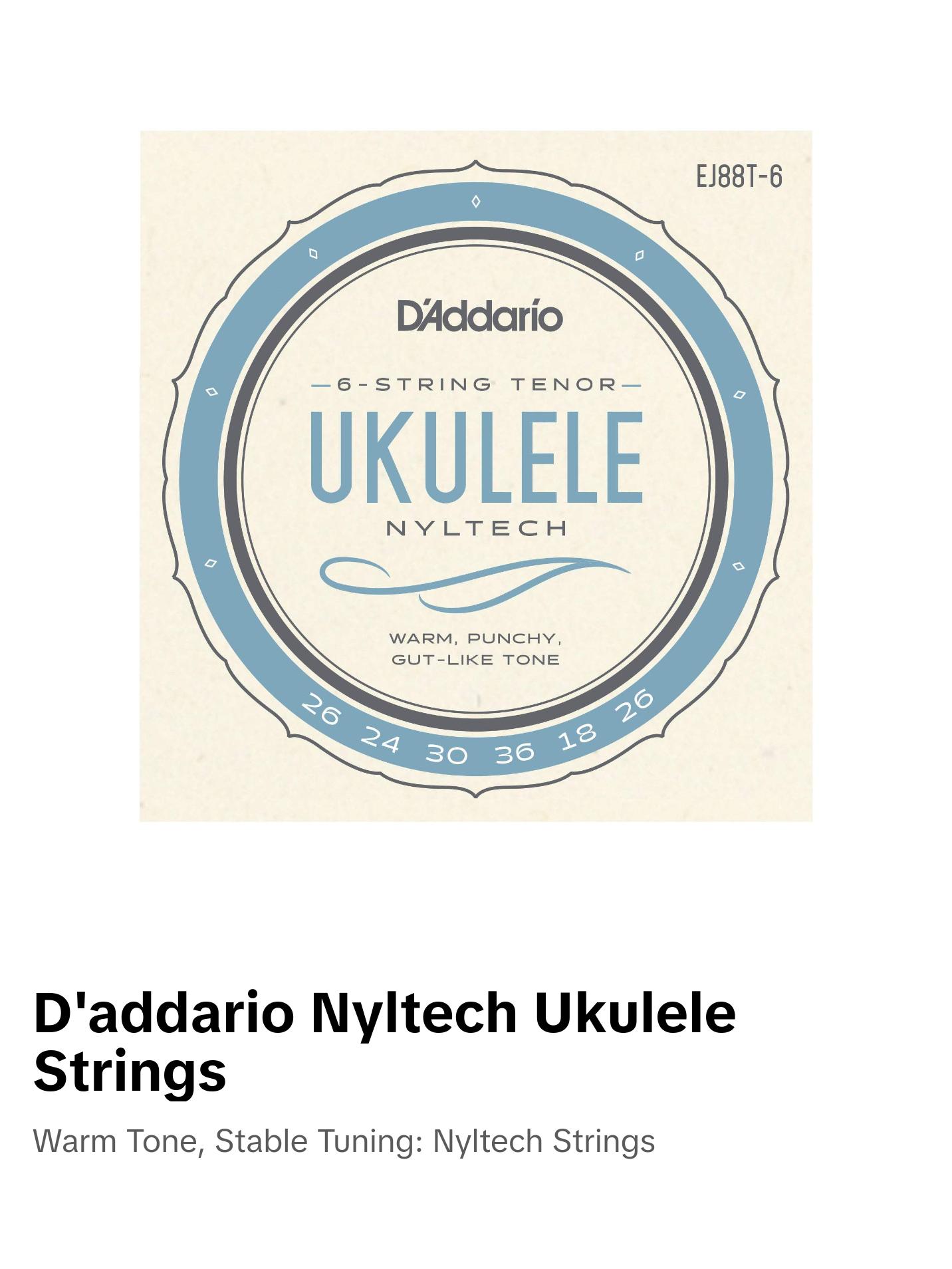 D'Addario Set Tenor Nyltech 6-String Ukulele