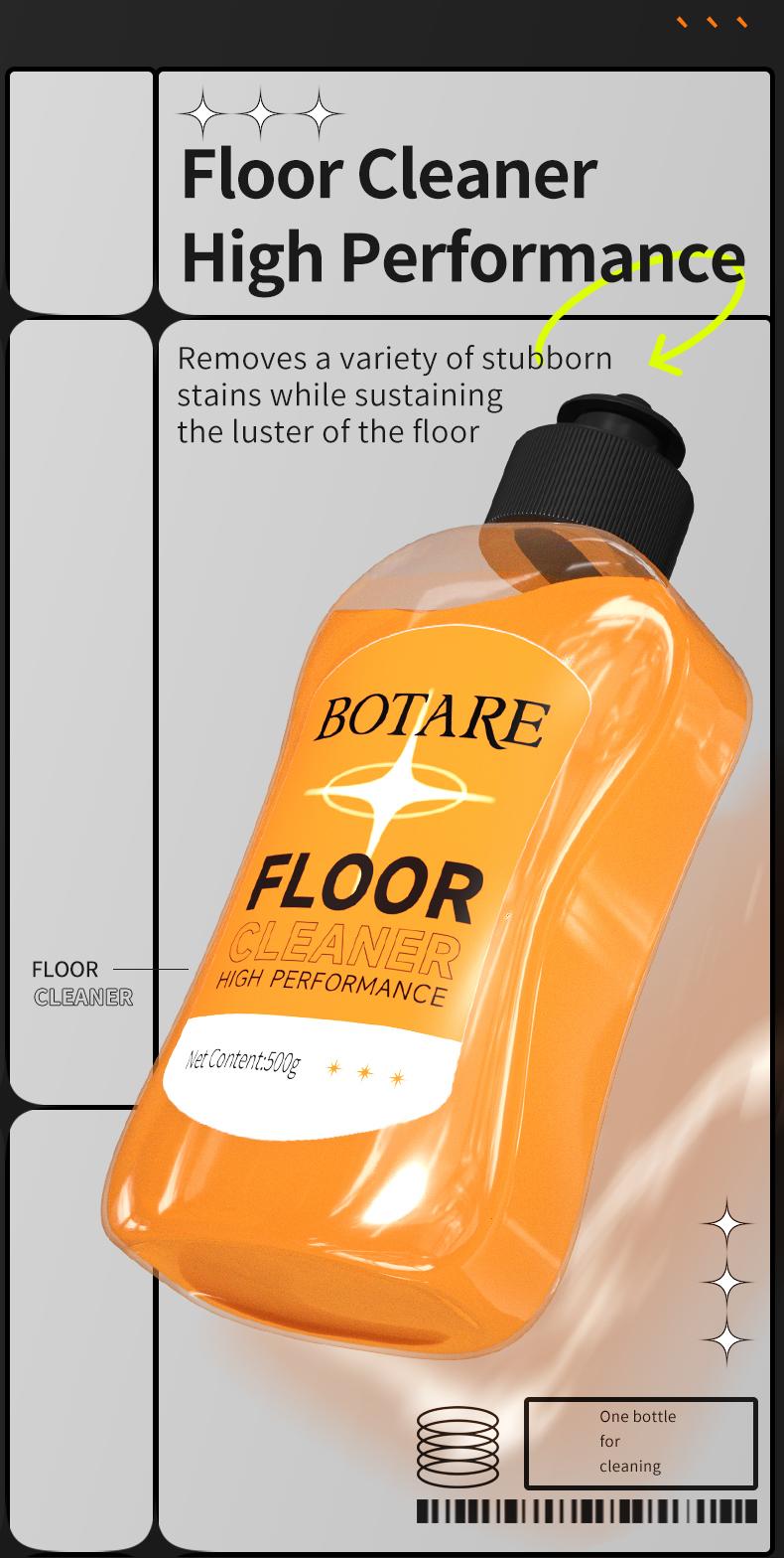 BOTARE Mop Soap - Enzyme-Powered Deep Clean, Quick-Dry, Pet/Kid-Safe, Works with Mops, Steam Mops & Sprayers - 17.6 Fl Oz Cleaner for All Floors