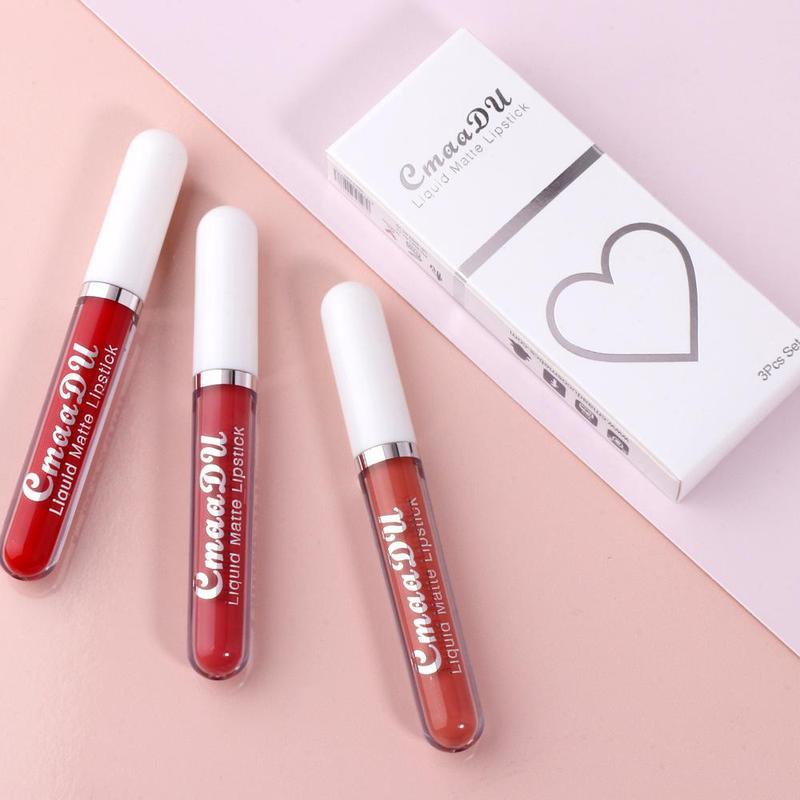 10 Pcs Matte Lipstick Cosmetic Long Lasting Waterproof Lip Glaze Nonstick Easy To Apply Long Lasting Lipgloss Suitable For Beginners Beauty Makeup