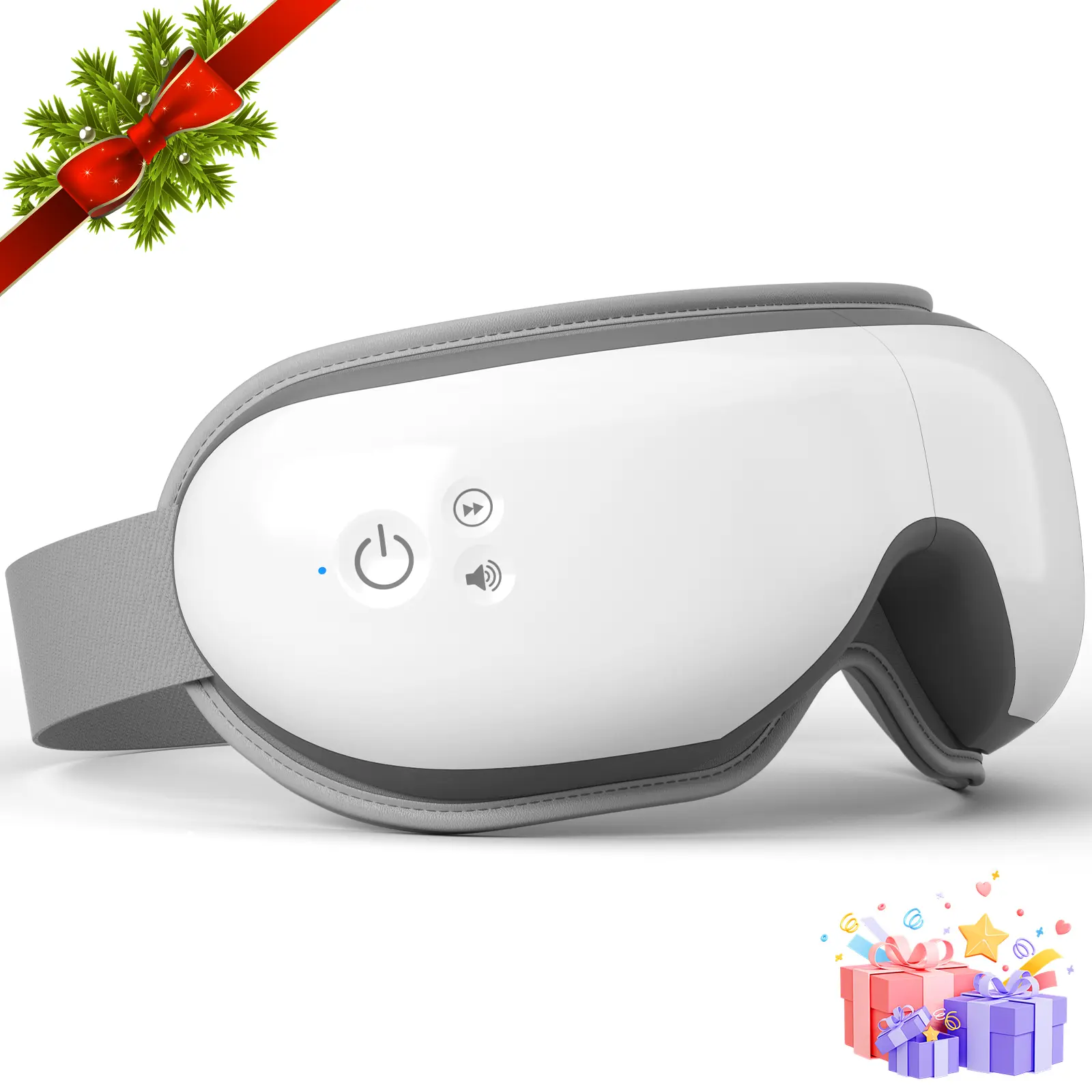 Eye Massager with Heat and Music, Morelax Bluetooth Sleep Eye Massager Mask, Heat Therapy Eye Massage Device, Comfort Eye Relaxation Mask, Gift for Women Men