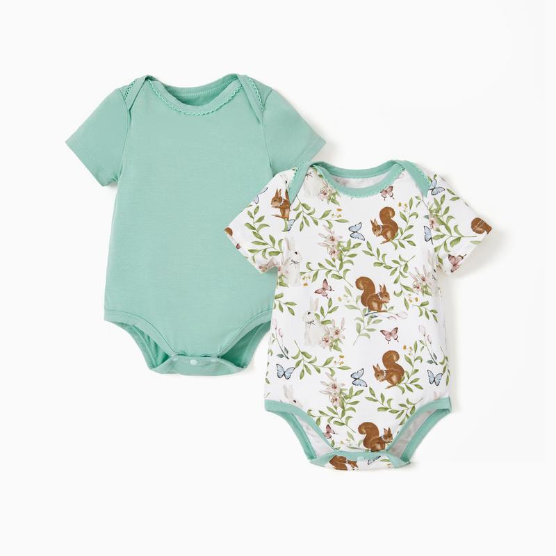 PATPAT Baby Bodysuits - Soft Viscose Made from Bamboo - Two Pack&Three pack Long Sleeve Funny for Boys and Girls -Newborn Infant Toddler Clothes