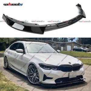 2019-2022 BMW 3 Series G20 (320e/320i/330i)| Standard Bumper Only, Not for M Sport Bumper)| Gloss Black V-Style Duckbill Front Bumper Lip Splitter| Body Protection