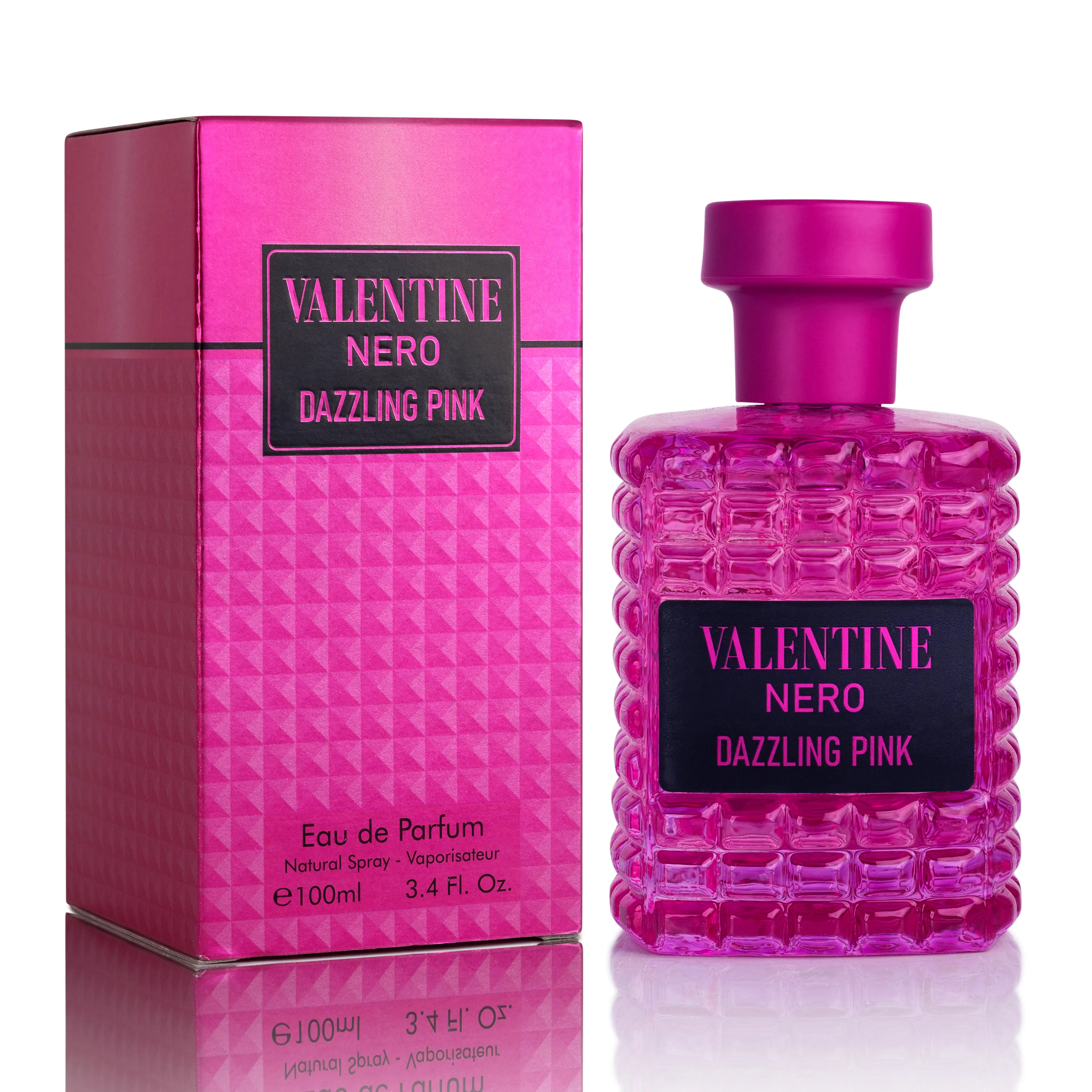 Urban Collection Valentine Nero Dazzling Pink Eau De Parfum for Women (100ml) - Vegan, Cruelty-Free, Paraben-Free Amber Floral Natural Women's Fragrance with Madagascar Vanilla Base, Perfume For Women